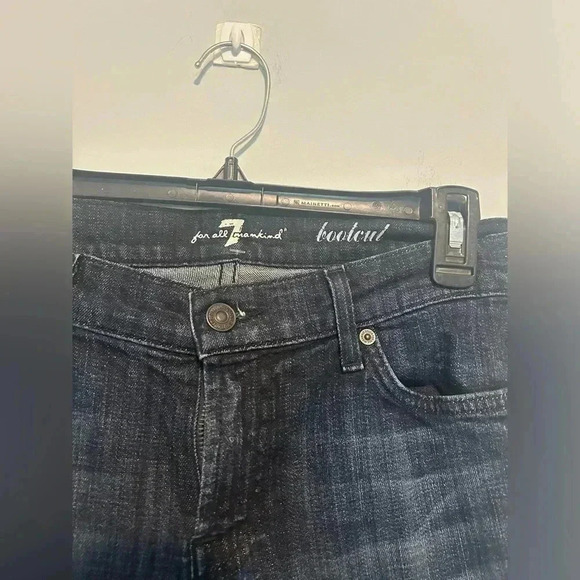 7 For All Mankind The Original Bootcut Jeans Blue Boho Size 29 - Picture 2 of 7